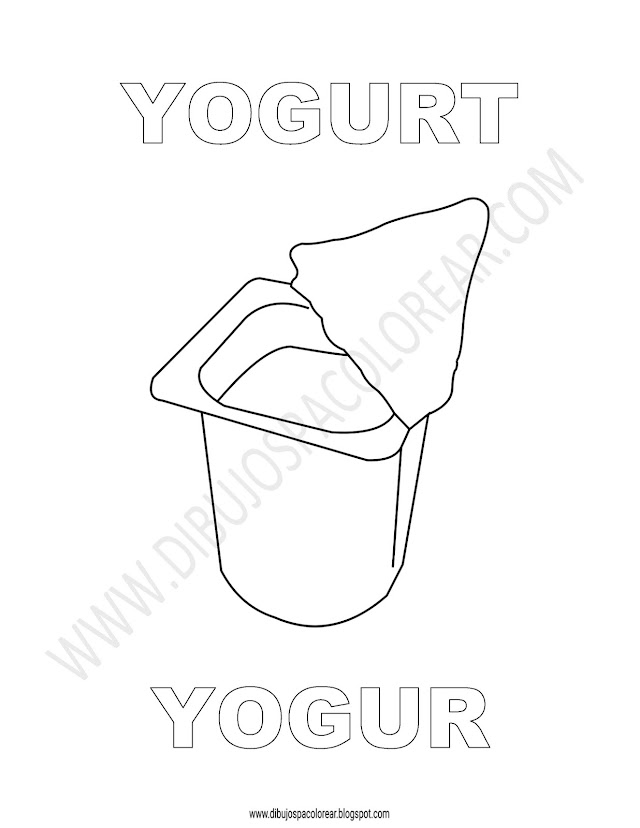 Dibujos Inglés - Español con Y: Yogur - Yogurt