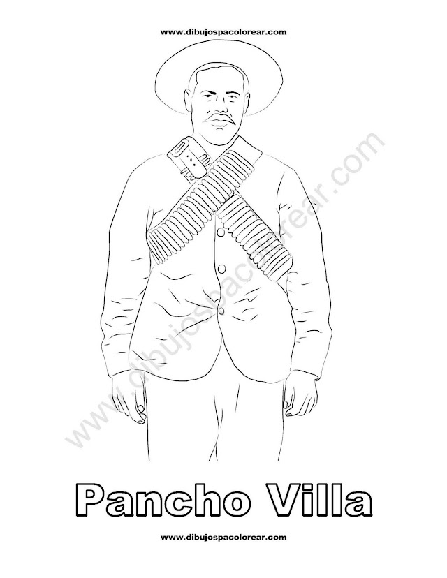 Pancho Villa para colorear