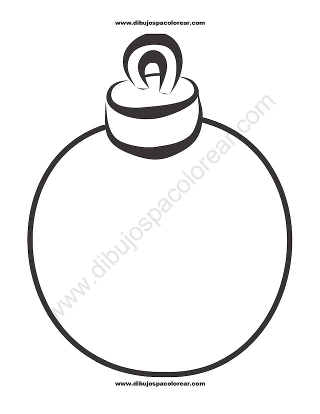 Esfera de navidad para colorear
