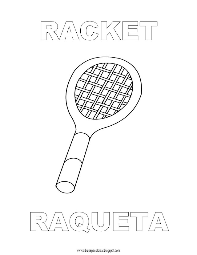 Dibujos Inglés - Español con R: Raqueta - Racket