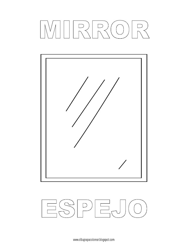 Dibujos Inglés - Español con E: Espejo Mirror