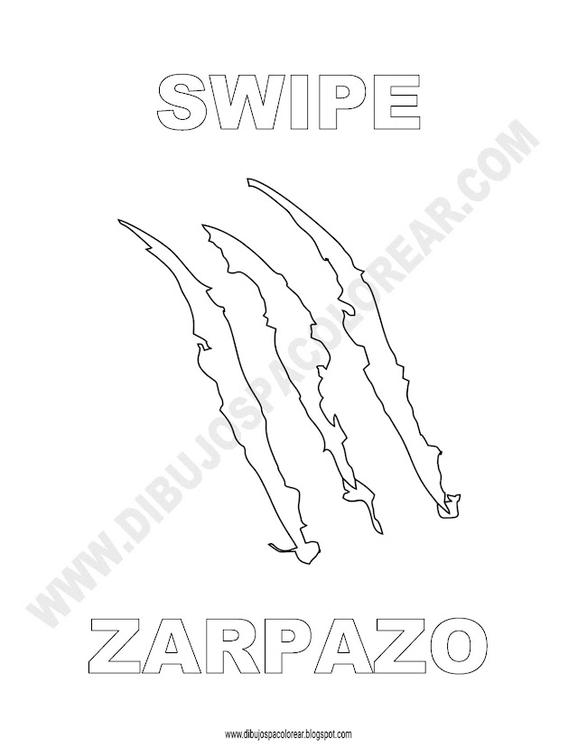 Dibujos Inglés - Español con Z: Zarpazo - Swipe