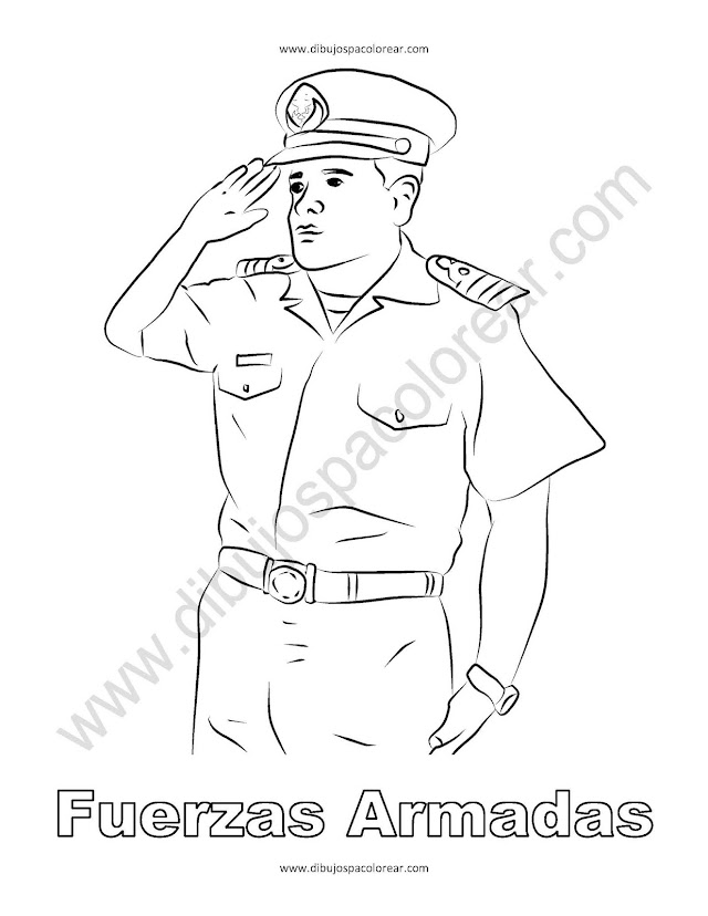 Fuerzas armadas dibujo para colorear