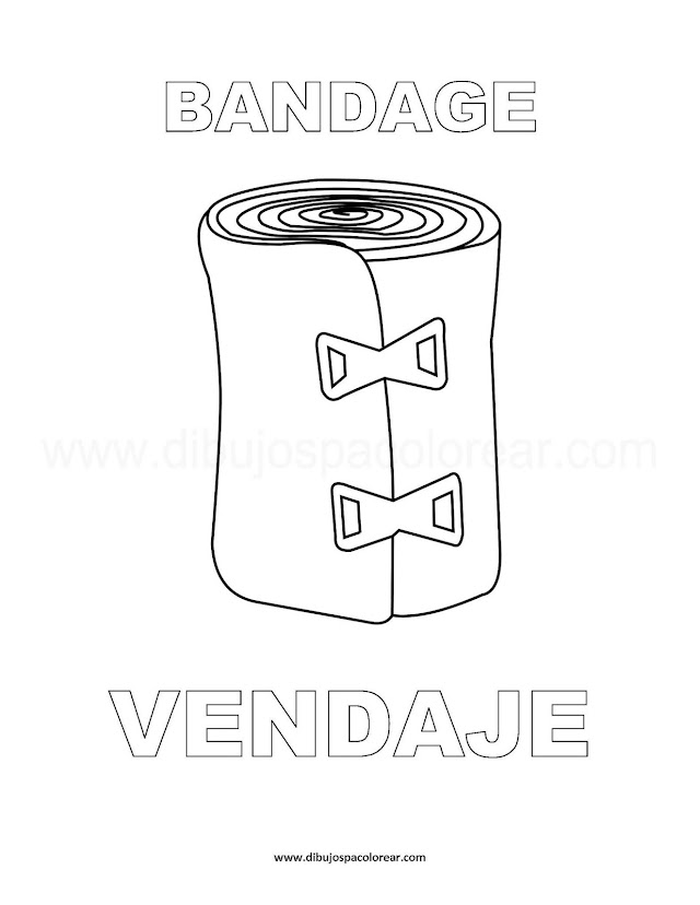 Dibujos Inglés - Español con V: Vendaje - Bandage