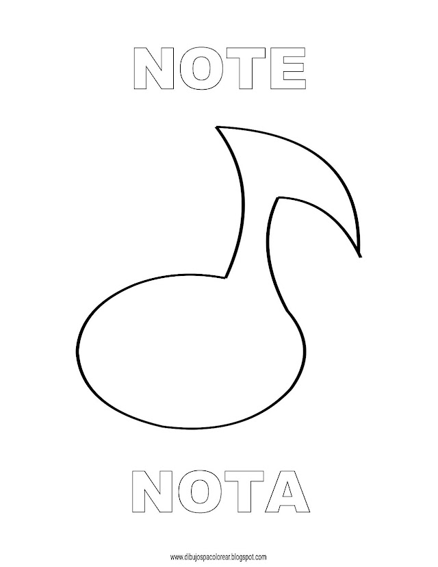 Dibujos Inglés - Español con N: Nota - Note