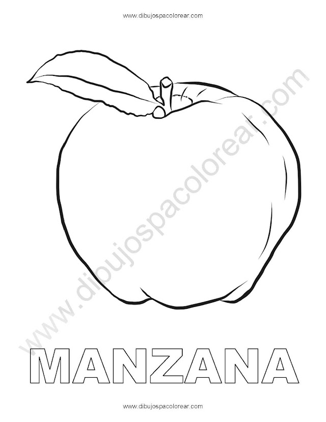 Manzana dibujo para colorear