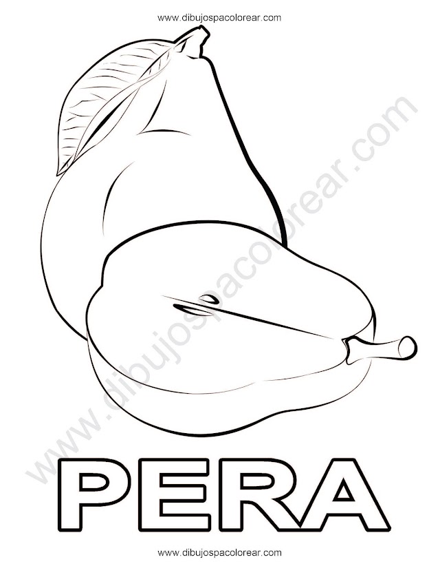 Pera dibujo para colorear
