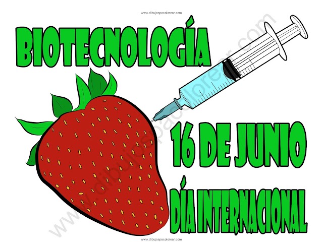 día internacional de la Biotecnología dibujo a color y para colorear