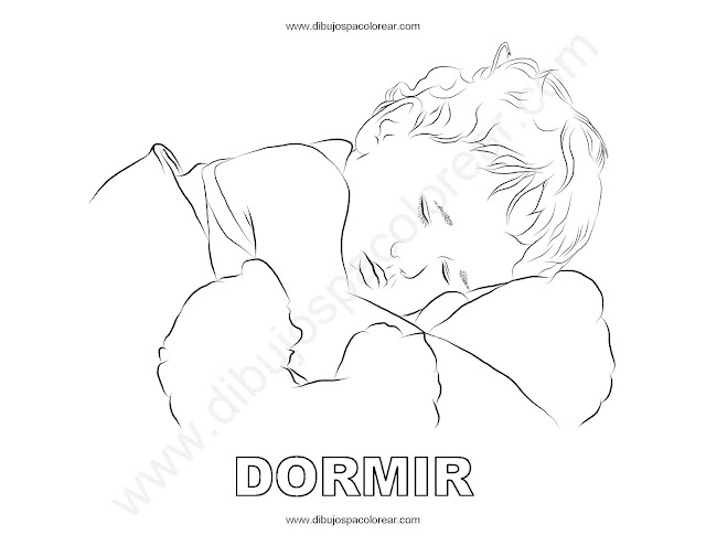 dormir - sueño dibujo para colorear