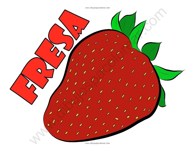 fresa dibujo a color o para colorear