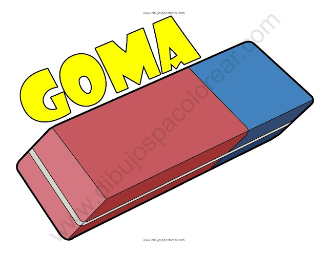 Goma dibujo a color y para colorear.