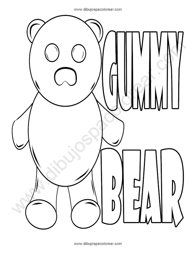 Gummy Bear coloring pages dibujo para colorear