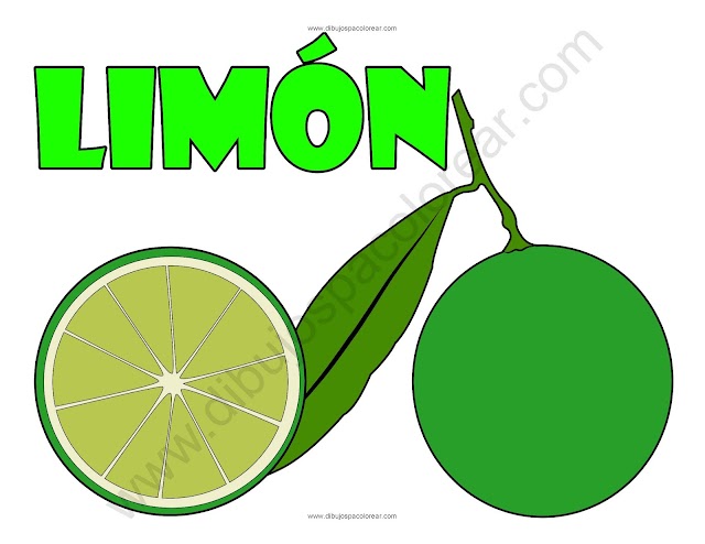 Limón dibujo a color y para colorear