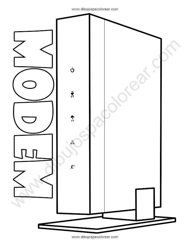 Modem dibujo para colorear coloring pages