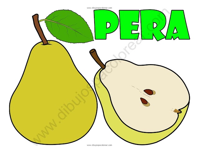 Pera dibujo a color y para colorear