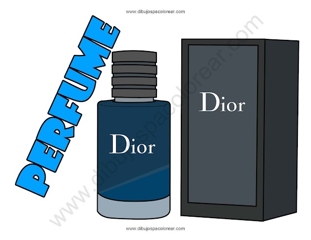 perfume dibujo a color o para colorear