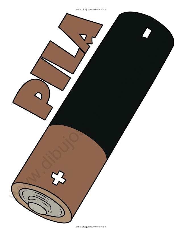 pila dibujo a color o para colorear