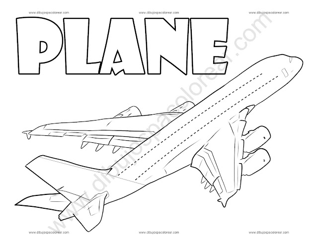 Plane Coloring Page