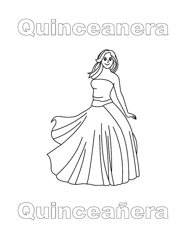 Dibujos Inglés - Español con Q: Quinceanera