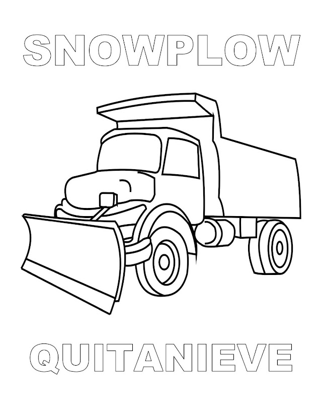 Dibujos Inglés - Español con Q: Quitanieve - SnowPlow