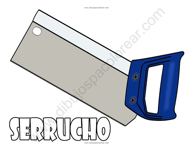 Serrucho dibujo a color y para colorear