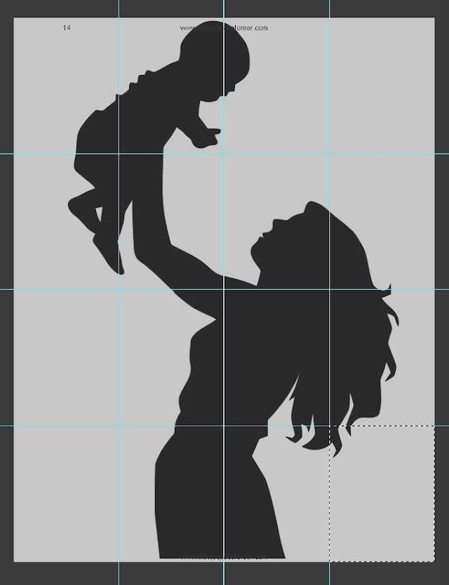 Molde del día de la madre en varias partes