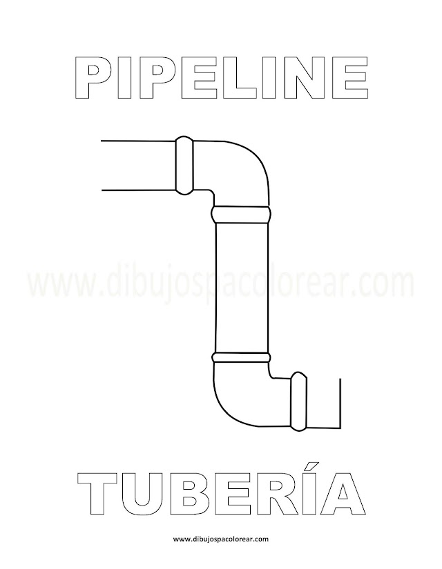 Dibujos Inglés - Español con T: Tubería - Pipeline