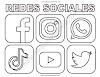 Logos de redes sociales para colorear
